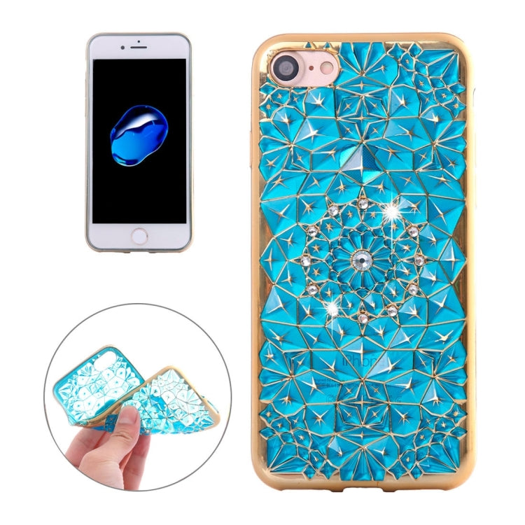 For  iPhone 8 & 7  Diamond Encrusted Pattern Electroplating TPU Protective Case