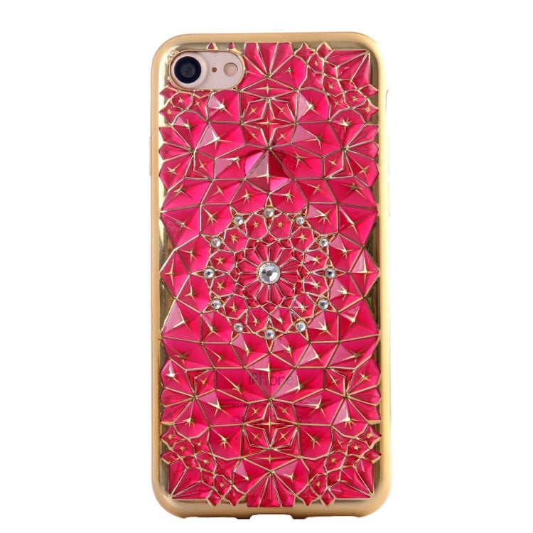 For  iPhone 8 & 7  Diamond Encrusted Pattern Electroplating TPU Protective Case