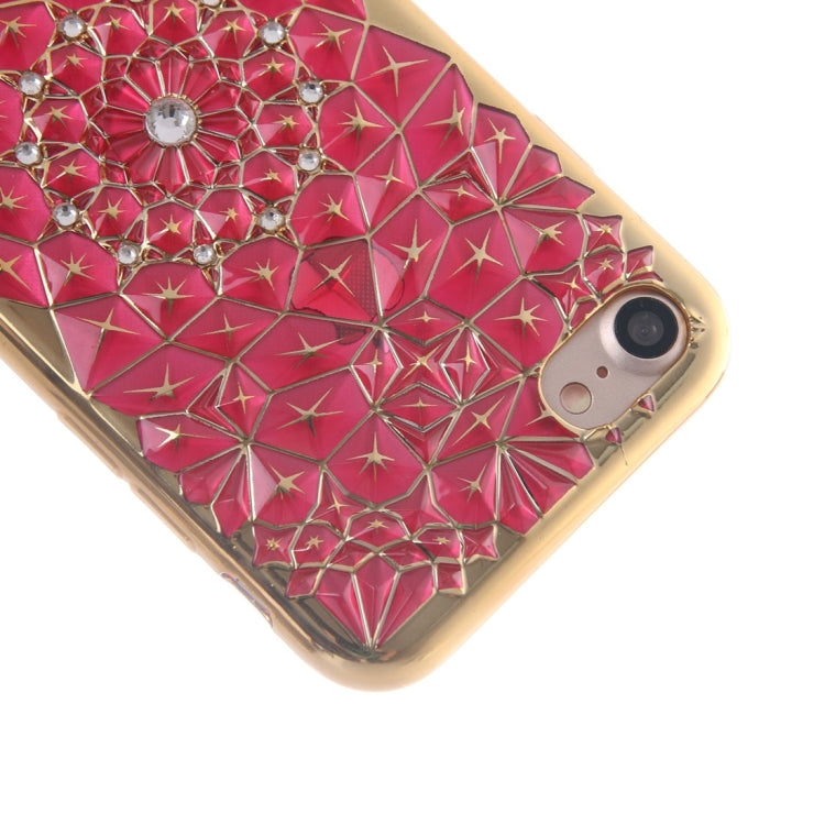 For  iPhone 8 & 7  Diamond Encrusted Pattern Electroplating TPU Protective Case