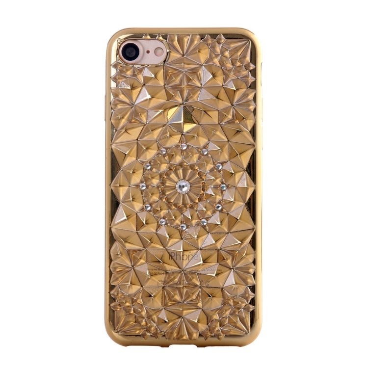For  iPhone 8 & 7  Diamond Encrusted Pattern Electroplating TPU Protective Case