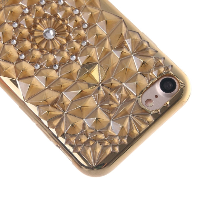 For  iPhone 8 & 7  Diamond Encrusted Pattern Electroplating TPU Protective Case