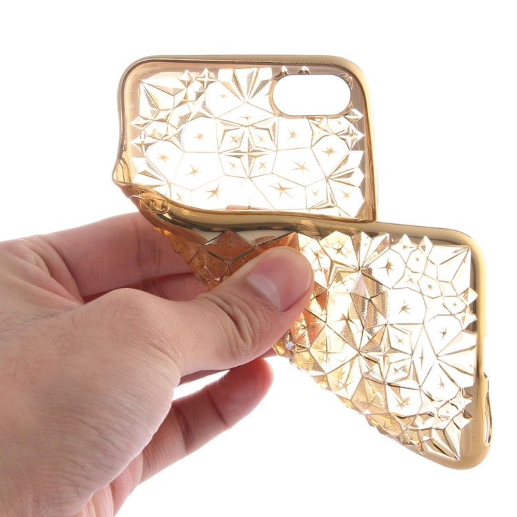 For  iPhone 8 & 7  Diamond Encrusted Pattern Electroplating TPU Protective Case