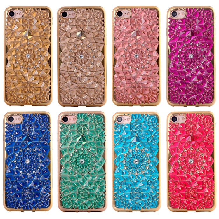 For  iPhone 8 & 7  Diamond Encrusted Pattern Electroplating TPU Protective Case