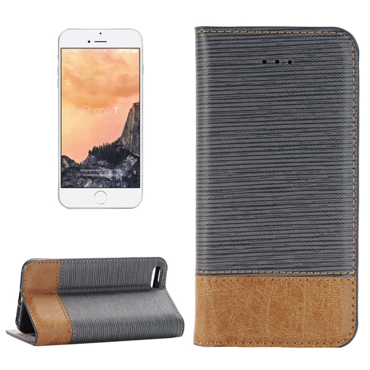 For  iPhone 8 & 7  Cross-shaped Texture Horizontal Flip Leather Case with Holder & Card Slots & Wallet
