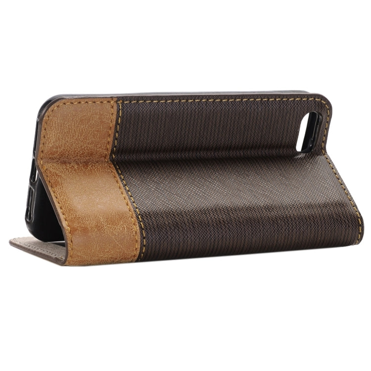 For  iPhone 8 & 7  Cross-shaped Texture Horizontal Flip Leather Case with Holder & Card Slots & Wallet