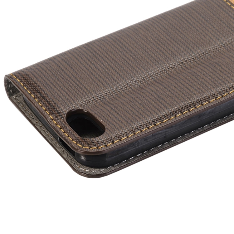 For  iPhone 8 & 7  Cross-shaped Texture Horizontal Flip Leather Case with Holder & Card Slots & Wallet