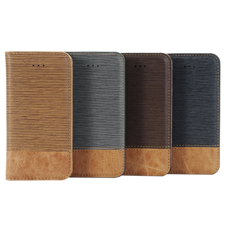 For  iPhone 8 & 7  Cross-shaped Texture Horizontal Flip Leather Case with Holder & Card Slots & Wallet