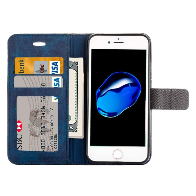 For  iPhone 8 & 7  Business Notebook Style Hit Color Horizontal Flip Leather Case with Holder & Card Slots & Wallet & Photo Frame