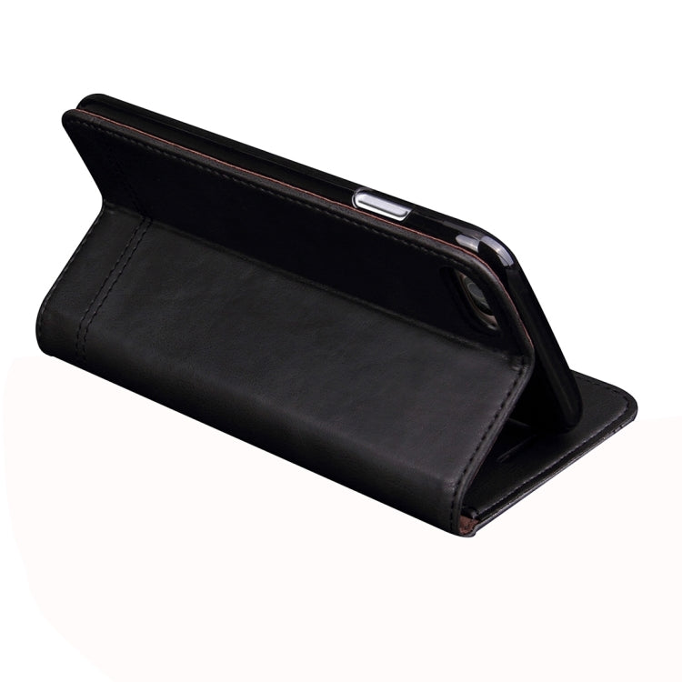 For  iPhone 8 & 7  Retro Crazy Horse Texture Magnetic Adsorption Horizontal Flip Leather Case with Card Slot & Holder & Wallet
