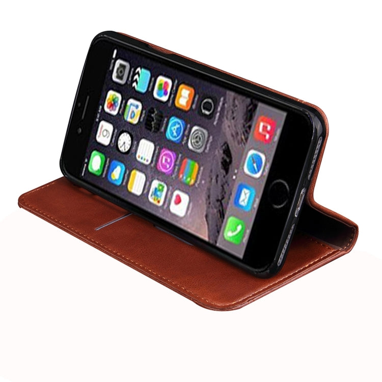 For  iPhone 8 & 7  Retro Crazy Horse Texture Magnetic Adsorption Horizontal Flip Leather Case with Card Slot & Holder & Wallet