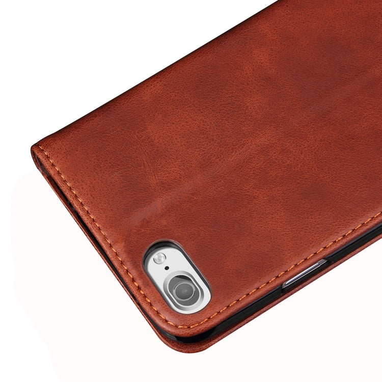 For  iPhone 8 & 7  Retro Crazy Horse Texture Magnetic Adsorption Horizontal Flip Leather Case with Card Slot & Holder & Wallet