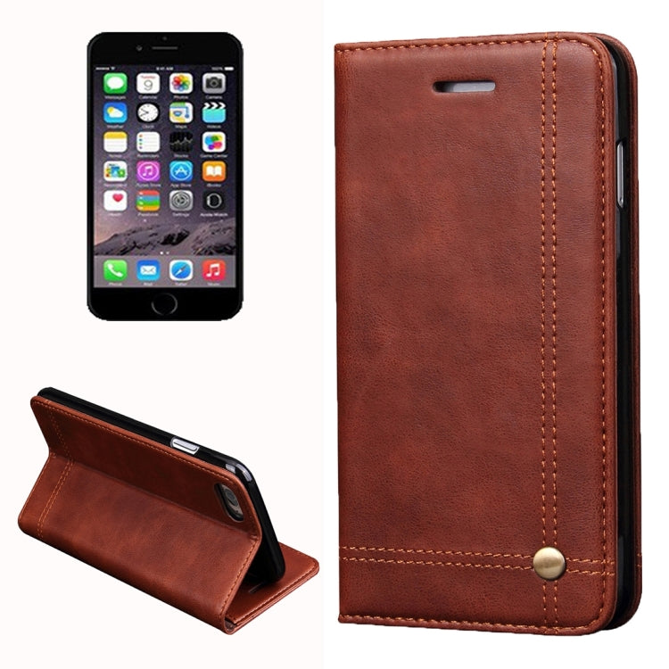 For  iPhone 8 & 7  Retro Crazy Horse Texture Magnetic Adsorption Horizontal Flip Leather Case with Card Slot & Holder & Wallet