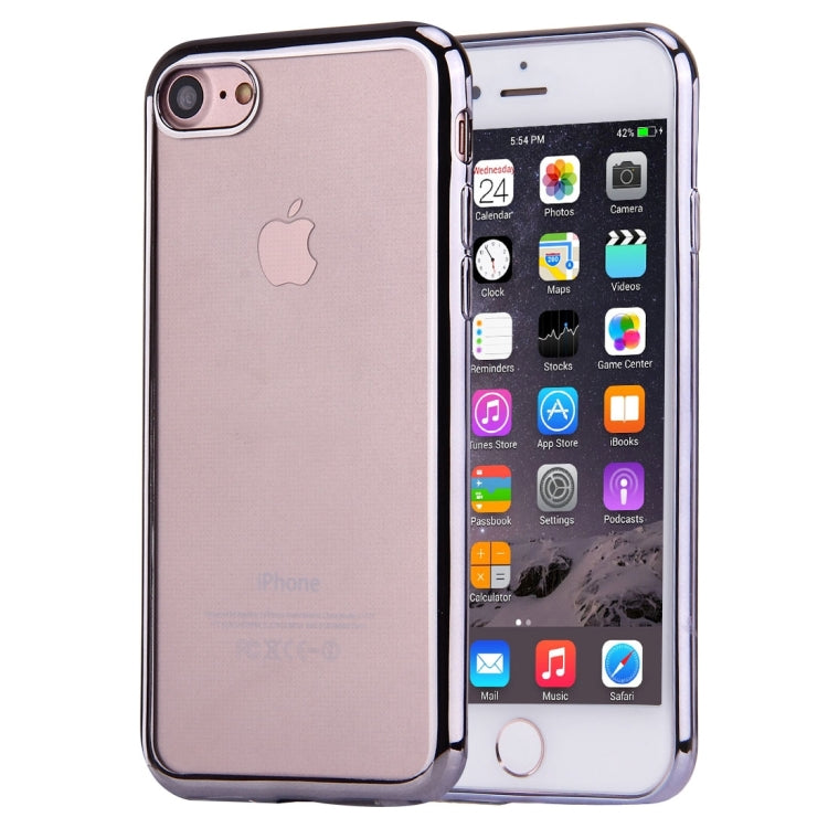 For  iPhone 8 & 7  Electroplating TPU Protective Back Cover Case