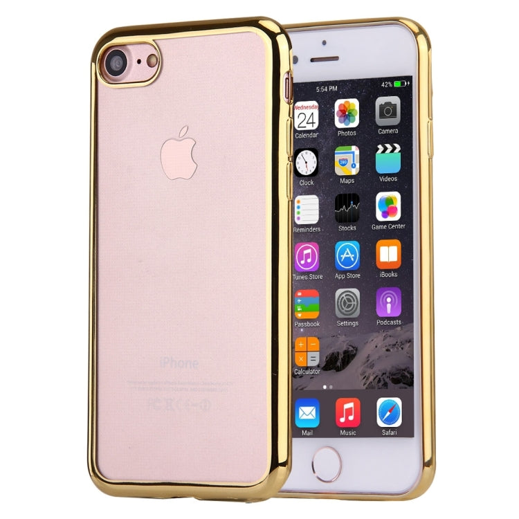 For  iPhone 8 & 7  Electroplating TPU Protective Back Cover Case