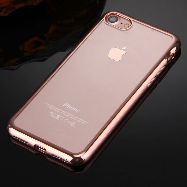 For  iPhone 8 & 7  Electroplating TPU Protective Back Cover Case