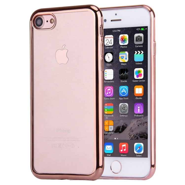 For  iPhone 8 & 7  Electroplating TPU Protective Back Cover Case