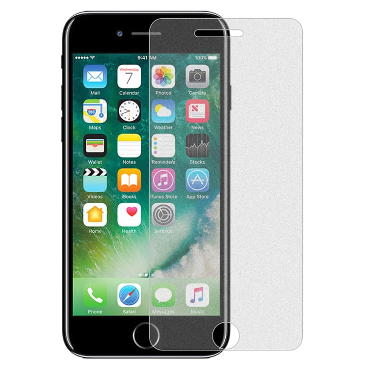 50 PCS Non-Full Matte Frosted Tempered Glass Film for iPhone SE 2020 / 8 / 7