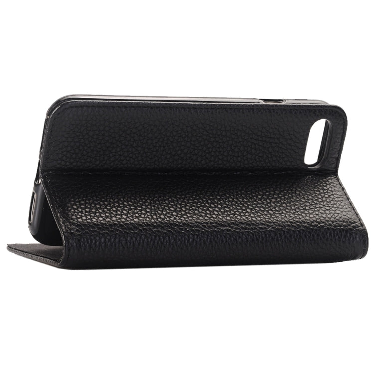 For  iPhone 8 & 7  Lichee Texture Horizontal Flip Genuine Leather Case with Holder & Card Slots & Wallet