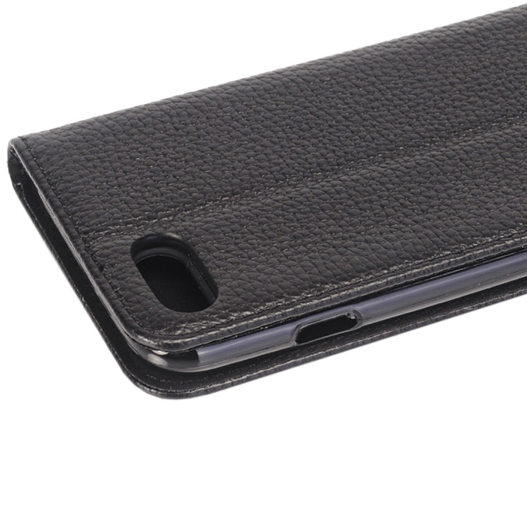 For  iPhone 8 & 7  Lichee Texture Horizontal Flip Genuine Leather Case with Holder & Card Slots & Wallet