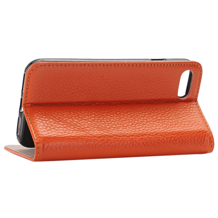 For  iPhone 8 & 7  Lichee Texture Horizontal Flip Genuine Leather Case with Holder & Card Slots & Wallet