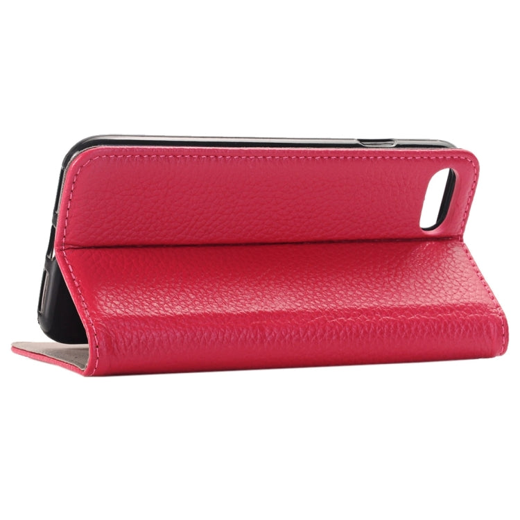 For  iPhone 8 & 7  Lichee Texture Horizontal Flip Genuine Leather Case with Holder & Card Slots & Wallet