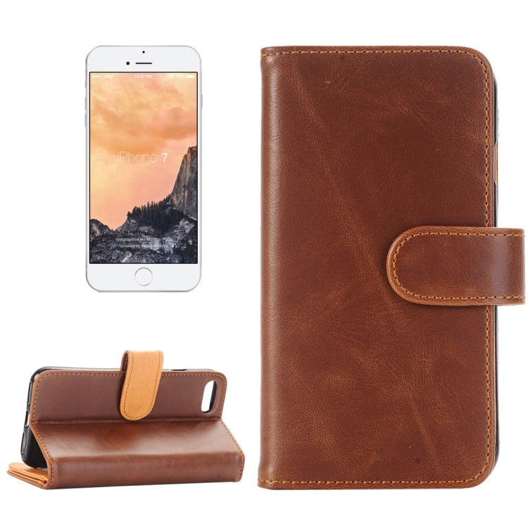 For  iPhone 8 & 7  Wallet Style Crazy Horse Texture  Horizontal Flip Leather Case with Holder & Card Slots & Wallet