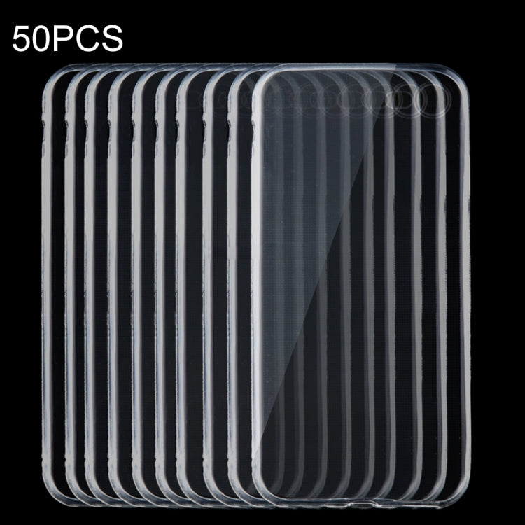 50 PCS for  iPhone 8 & 7  0.75mm Ultra-thin Transparent TPU Protective Case
