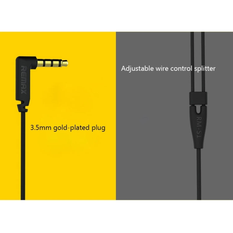 Remax S1Pro 3.5mm In-Ear Wired Sports Stereo Earphones with Mic, for iPhone, Samsung, HTC, Sony and other Smartphones