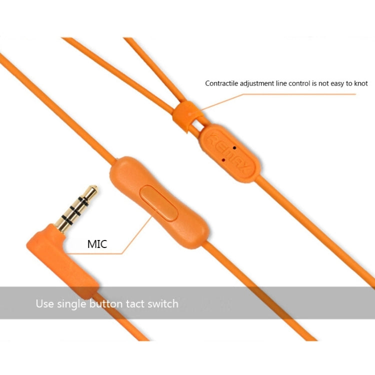 Remax RM-505 3.5mm In-Ear Wired  Stereo Earphones with Mic, for iPhone, Samsung, HTC, Sony and other Smartphones