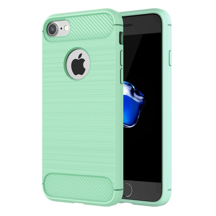 For  iPhone 8 & 7  Brushed Texture Fiber TPU Rugged Armor Protective Case