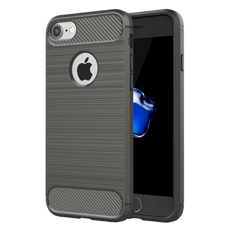 For  iPhone 8 & 7  Brushed Texture Fiber TPU Rugged Armor Protective Case