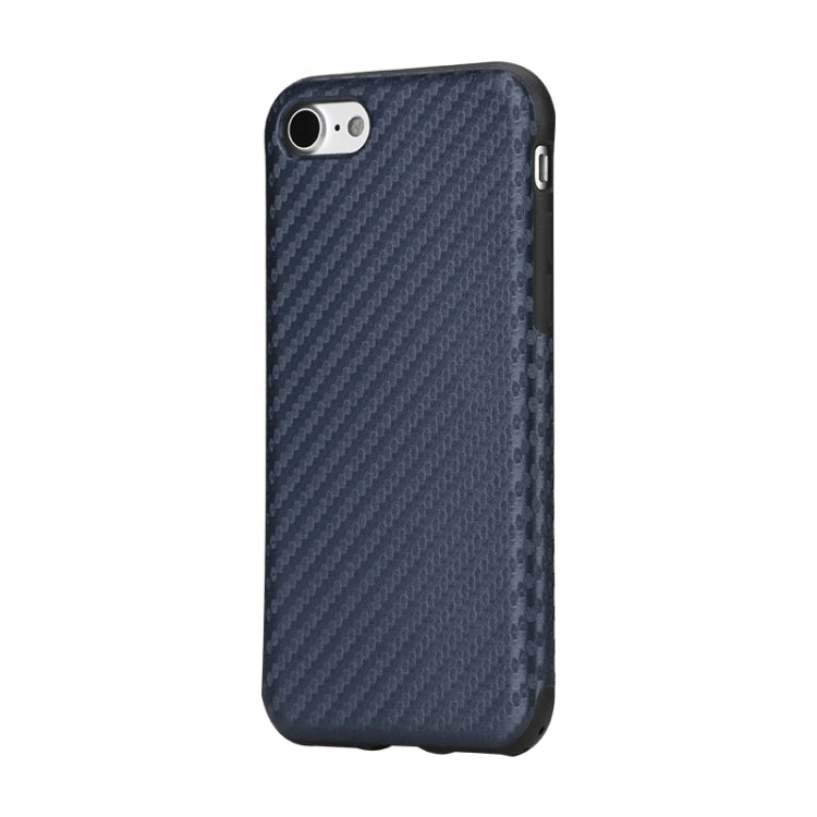Rock for  iPhone 8 & 7  Natural Series Artistic Carbon Fibre Texture PU + TPU Protective Back Case