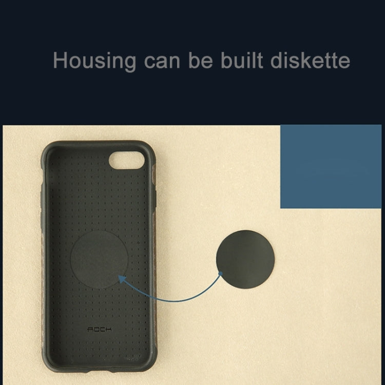 Rock for  iPhone 8 & 7  Natural Series Artistic Carbon Fibre Texture PU + TPU Protective Back Case