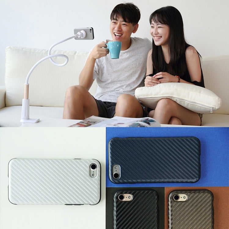 Rock for  iPhone 8 & 7  Natural Series Artistic Carbon Fibre Texture PU + TPU Protective Back Case