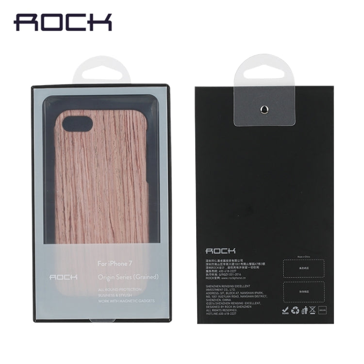 Rock for  iPhone 8 & 7  Natural Series Artistic Wood Grain TPU Protective Back Case