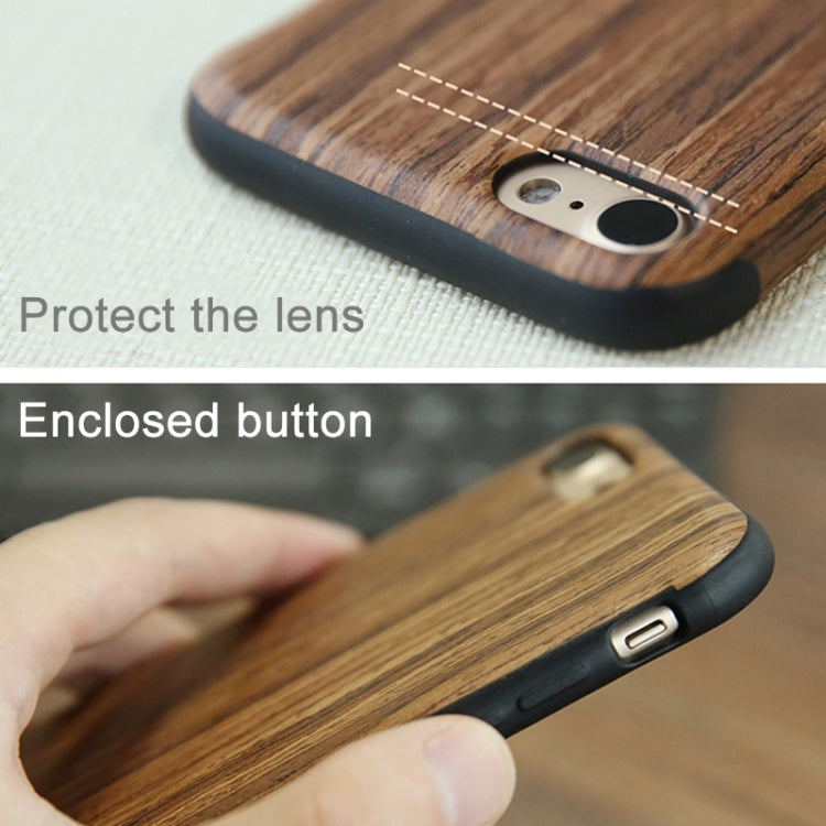 Rock for  iPhone 8 & 7  Natural Series Artistic Wood Grain TPU Protective Back Case