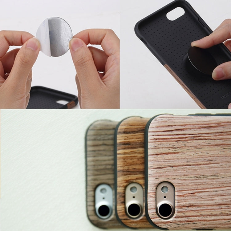 Rock for  iPhone 8 & 7  Natural Series Artistic Wood Grain TPU Protective Back Case