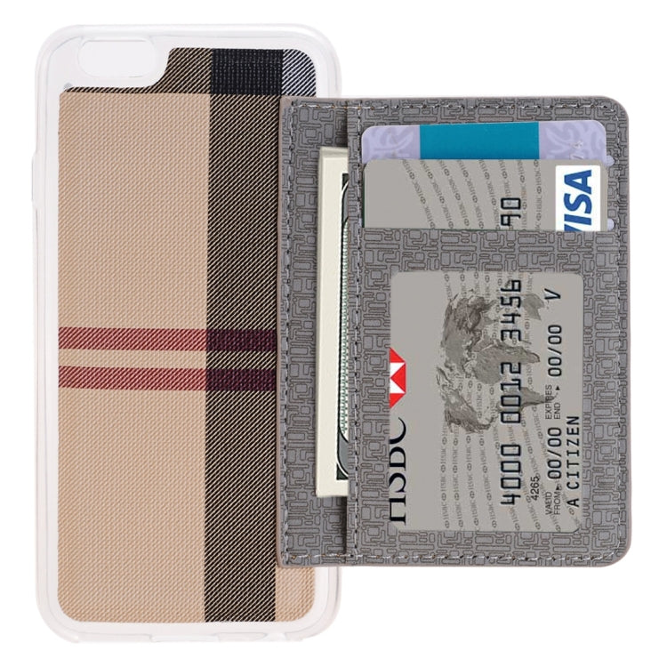 For  iPhone 8 & 7   Flexible Card Slots Cross Pattern Scotland Style Leather Case with Holder & Card Slots & Wallet(Beige)