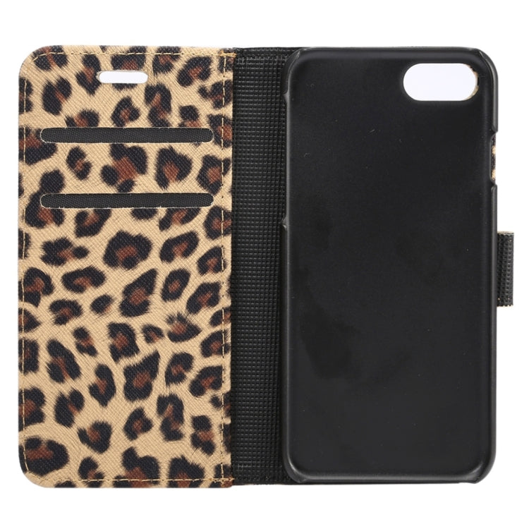 For  iPhone 8 & 7  Leopard Pattern Horizontal Flip Leather Case with Holder & Card Slots & Wallet