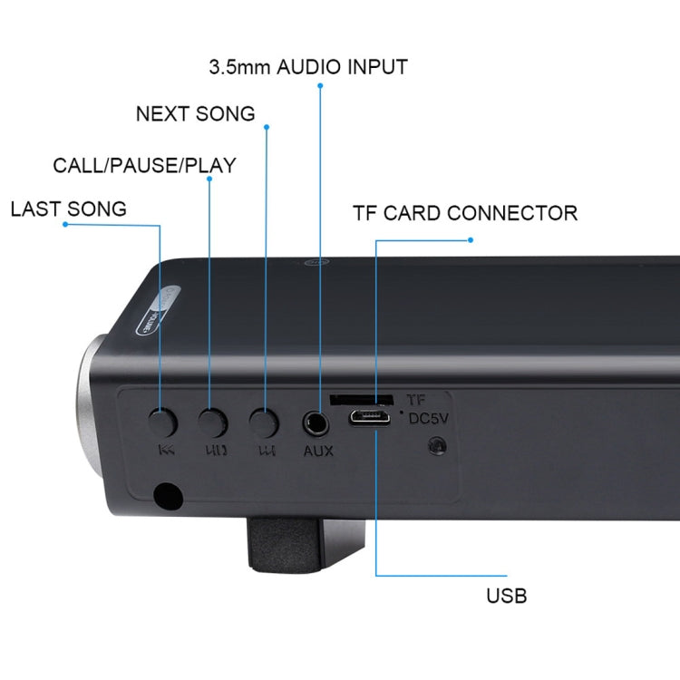 Soundbar LP-08 (CE0152) USB MP3 Player 2.1CH Bluetooth Wireless So