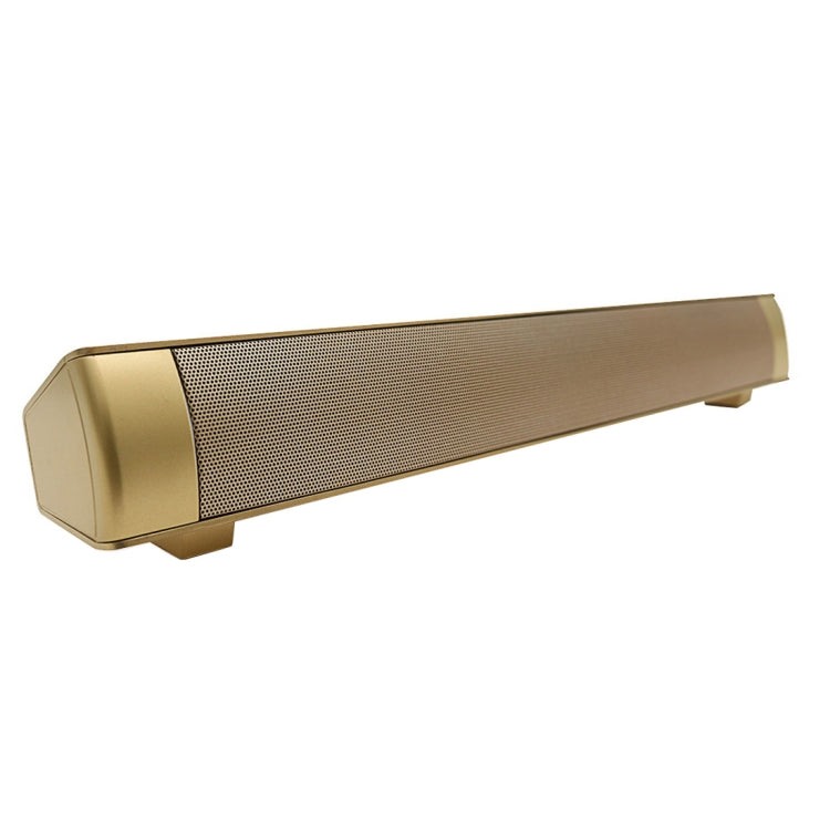 Soundbar LP-08 (CE0150) USB MP3 Player 2.1CH Bluetooth Wireless Sound Bar Speaker (Gold)