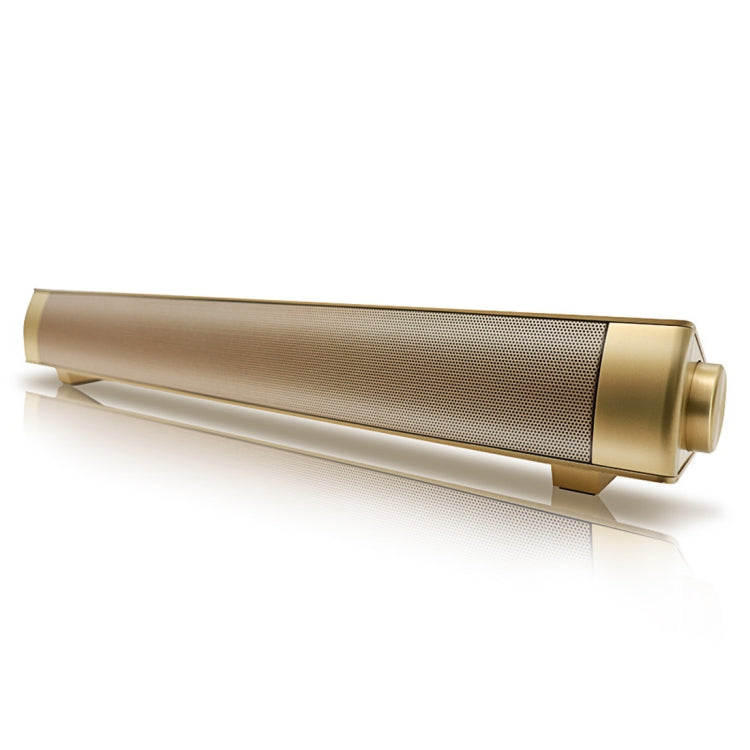 Soundbar LP-08 (CE0150) USB MP3 Player 2.1CH Bluetooth Wireless Sound Bar Speaker (Gold)
