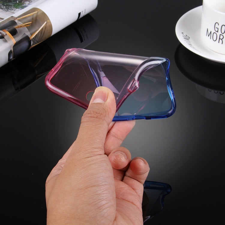 For  iPhone 8 & 7  Stylish Clear Crystal Gradient Color Acrylic + TPU Protective Case Back Cover