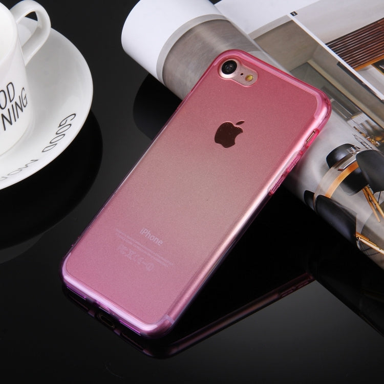 For  iPhone 8 & 7  Stylish Clear Crystal Gradient Color Acrylic + TPU Protective Case Back Cover