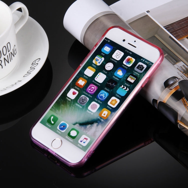 For  iPhone 8 & 7  Stylish Clear Crystal Gradient Color Acrylic + TPU Protective Case Back Cover