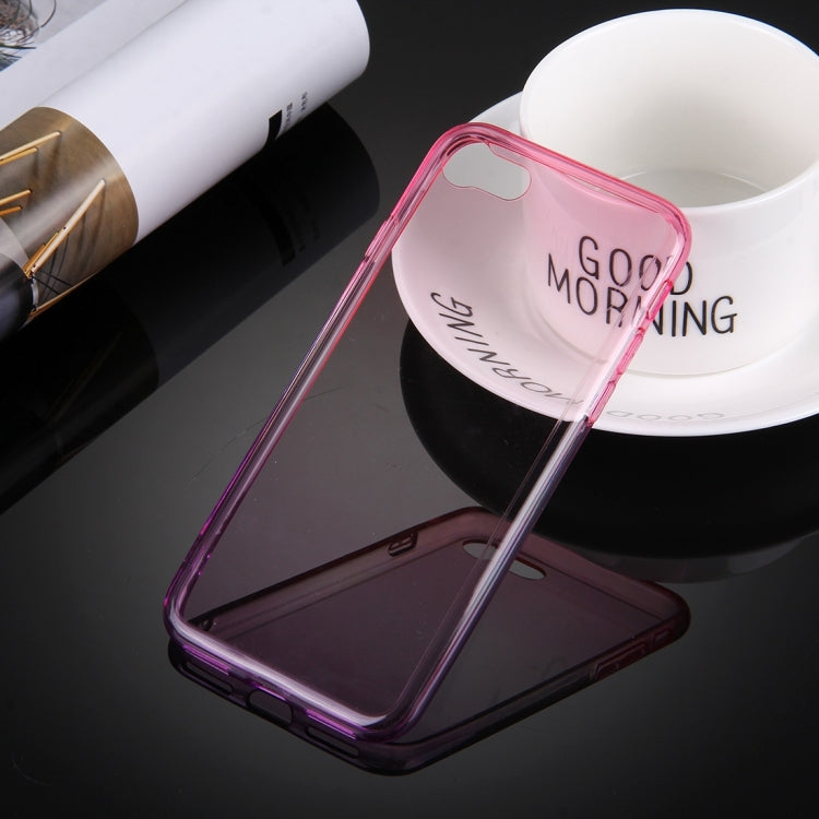 For  iPhone 8 & 7  Stylish Clear Crystal Gradient Color Acrylic + TPU Protective Case Back Cover