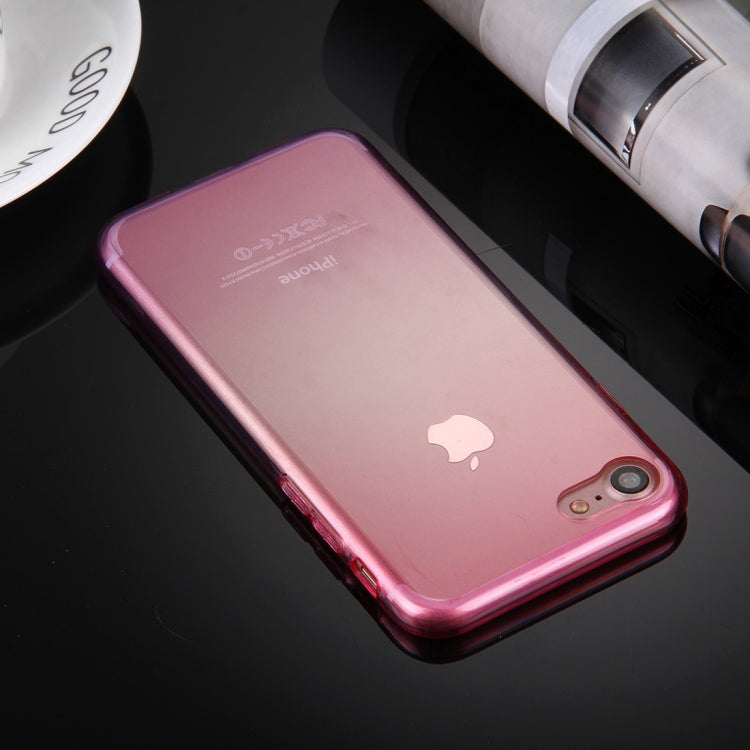 For  iPhone 8 & 7  Stylish Clear Crystal Gradient Color Acrylic + TPU Protective Case Back Cover