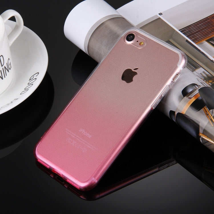 For  iPhone 8 & 7  Stylish Clear Crystal Gradient Color Acrylic + TPU Protective Case Back Cover