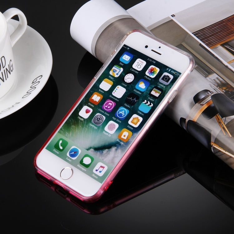For  iPhone 8 & 7  Stylish Clear Crystal Gradient Color Acrylic + TPU Protective Case Back Cover