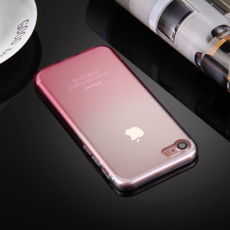 For  iPhone 8 & 7  Stylish Clear Crystal Gradient Color Acrylic + TPU Protective Case Back Cover